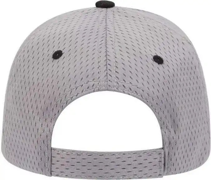 Otto 23-368 Polyester Pro Mesh Sandwich Visor Low Profile Style Structured Firm Front Panel Cap - Gray Black - one Size