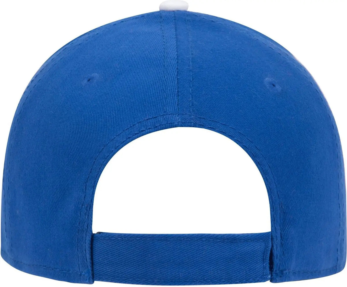 Otto 23-370 6 Panel Low Profile Baseball Cap - Ryl/ryl/wht - 1/2’’ - 7 5/8’’