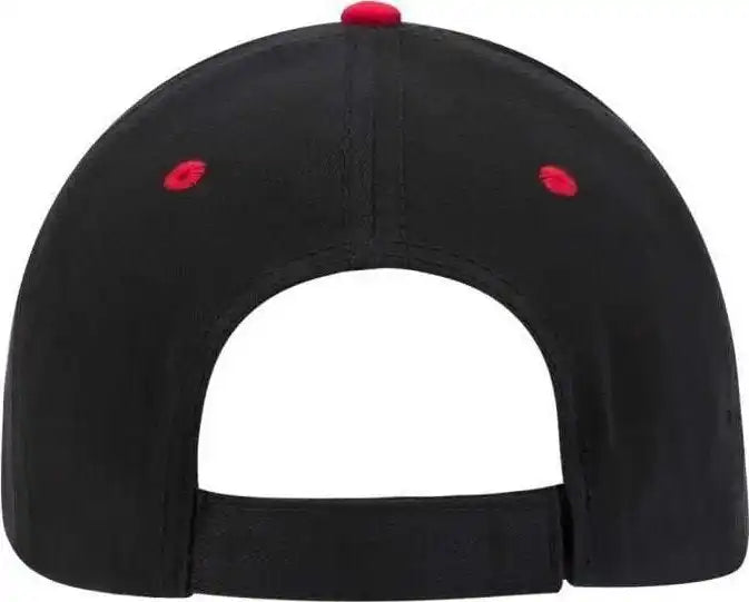 Otto 23-370 Superior Brushed Cotton Twill Sandwich Visor Low Profile Pro Style Structured Firm Front Panel Cap - Black