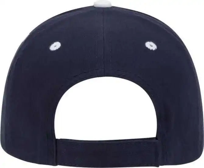 Otto 23-370 Superior Brushed Cotton Twill Sandwich Visor Low Profile Pro Style Structured Firm Front Panel Cap - Navy