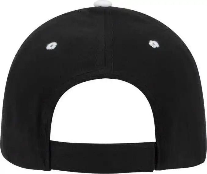 Otto 23-370 Superior Brushed Cotton Twill Sandwich Visor Low Profile Pro Style Structured Firm Front Panel Cap - Black