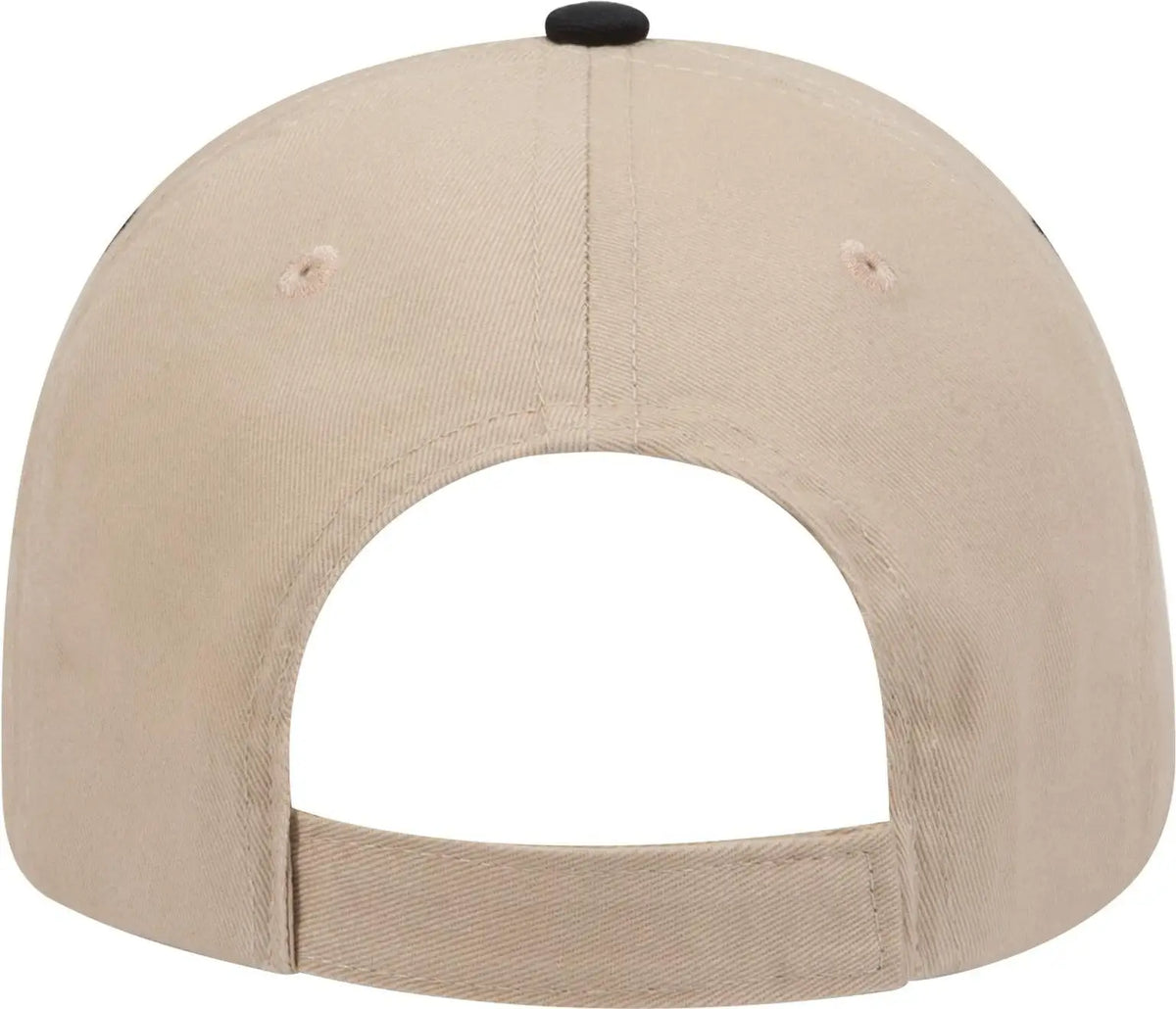 Otto 23-430 6 Panel Low Profile Baseball Cap - Kha/kha/blk