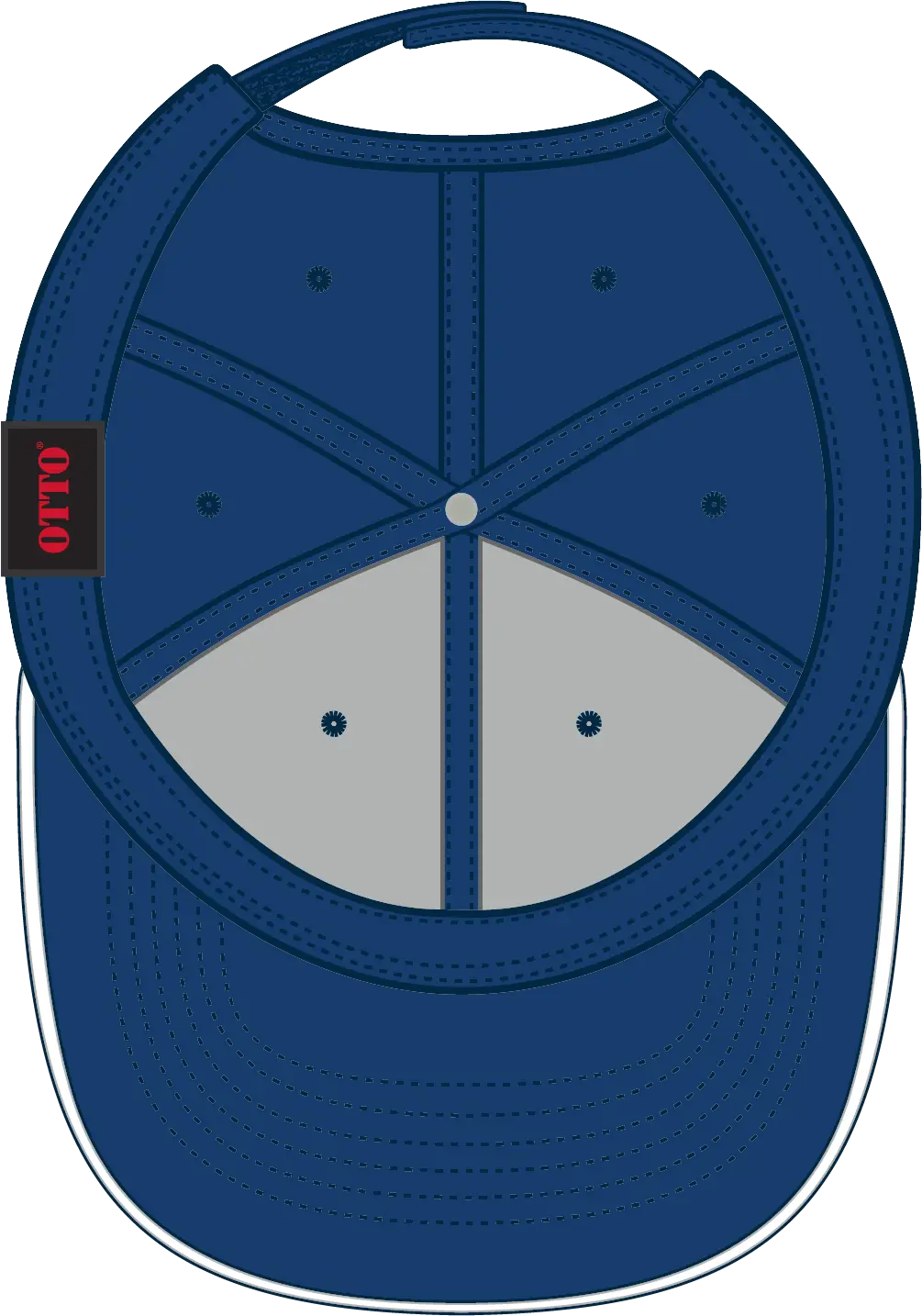 Otto 23-430 6 Panel Low Profile Baseball Cap - Ryl/ryl/wht - 1/2’’ - 7 5/8’’
