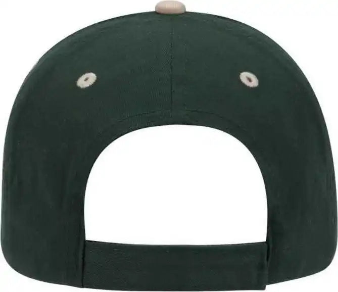 Otto 23-430 Brushed Cotton Twill Sandwich Visor Low Profile Pro Style Cap with 6 Embroidered Eyelets - Dark Green Khaki