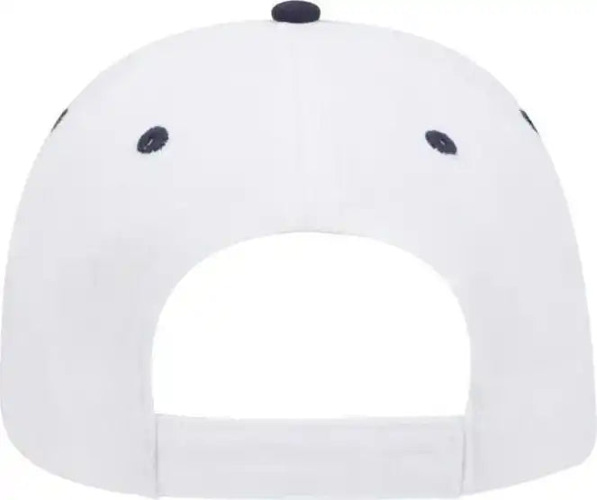 Otto 23-430 Brushed Cotton Twill Sandwich Visor Low Profile Pro Style Cap with 6 Embroidered Eyelets - White Navy