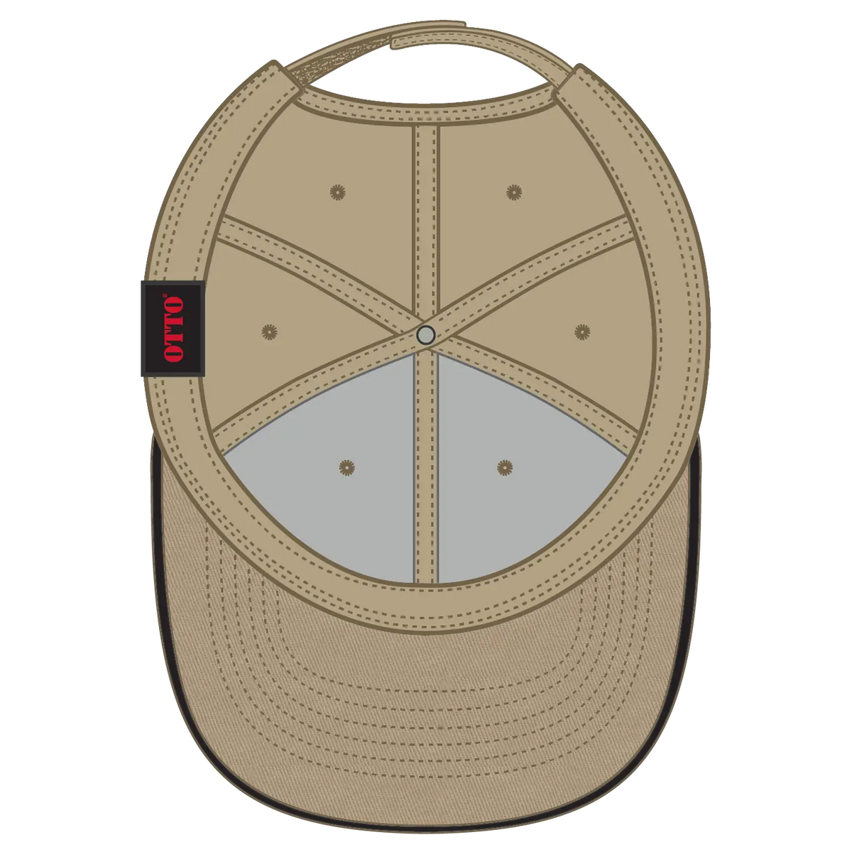 Otto 23-434 6 Panel Low Profile Baseball Cap - Kha/kha/blk - 7 3/8’’ - 5/8’’