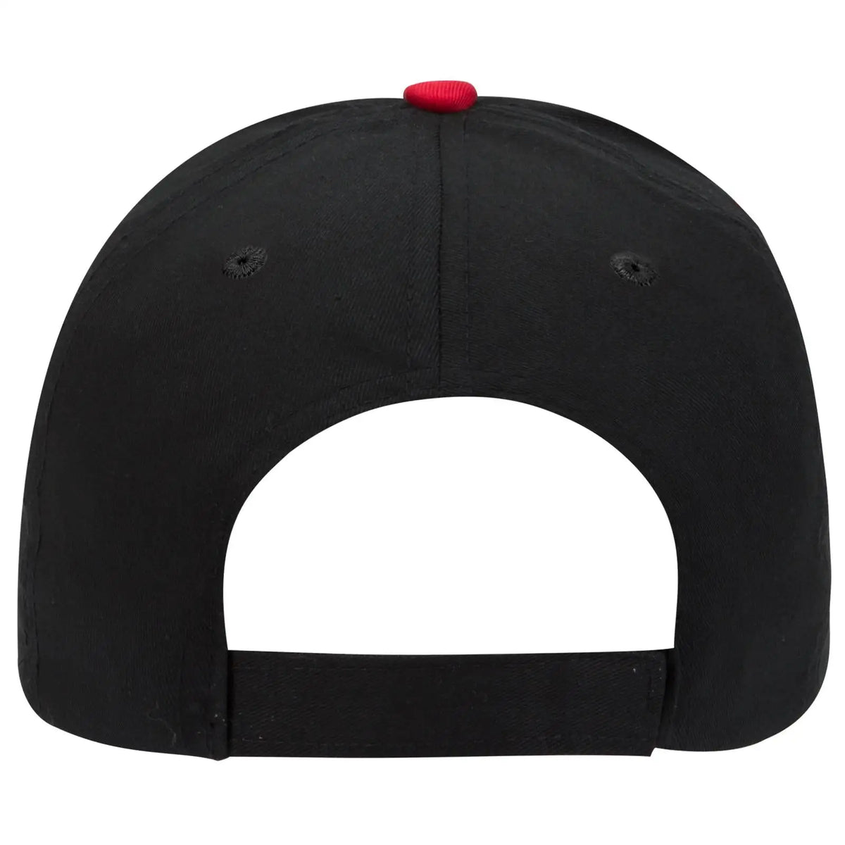 Otto 23-434 6 Panel Low Profile Baseball Cap - Red/blk/blk - 7 3/8’’ - 5/8’’