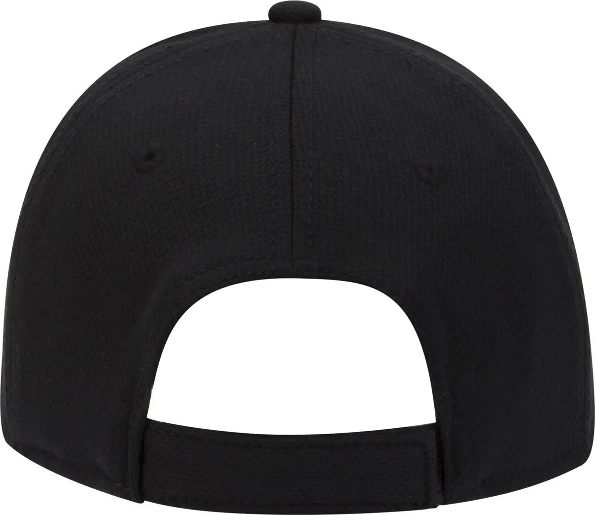 Otto 23-735 6 Panel Low Profile Baseball Cap - Blk/blk/wht - 1/2’’ - 7 5/8’’