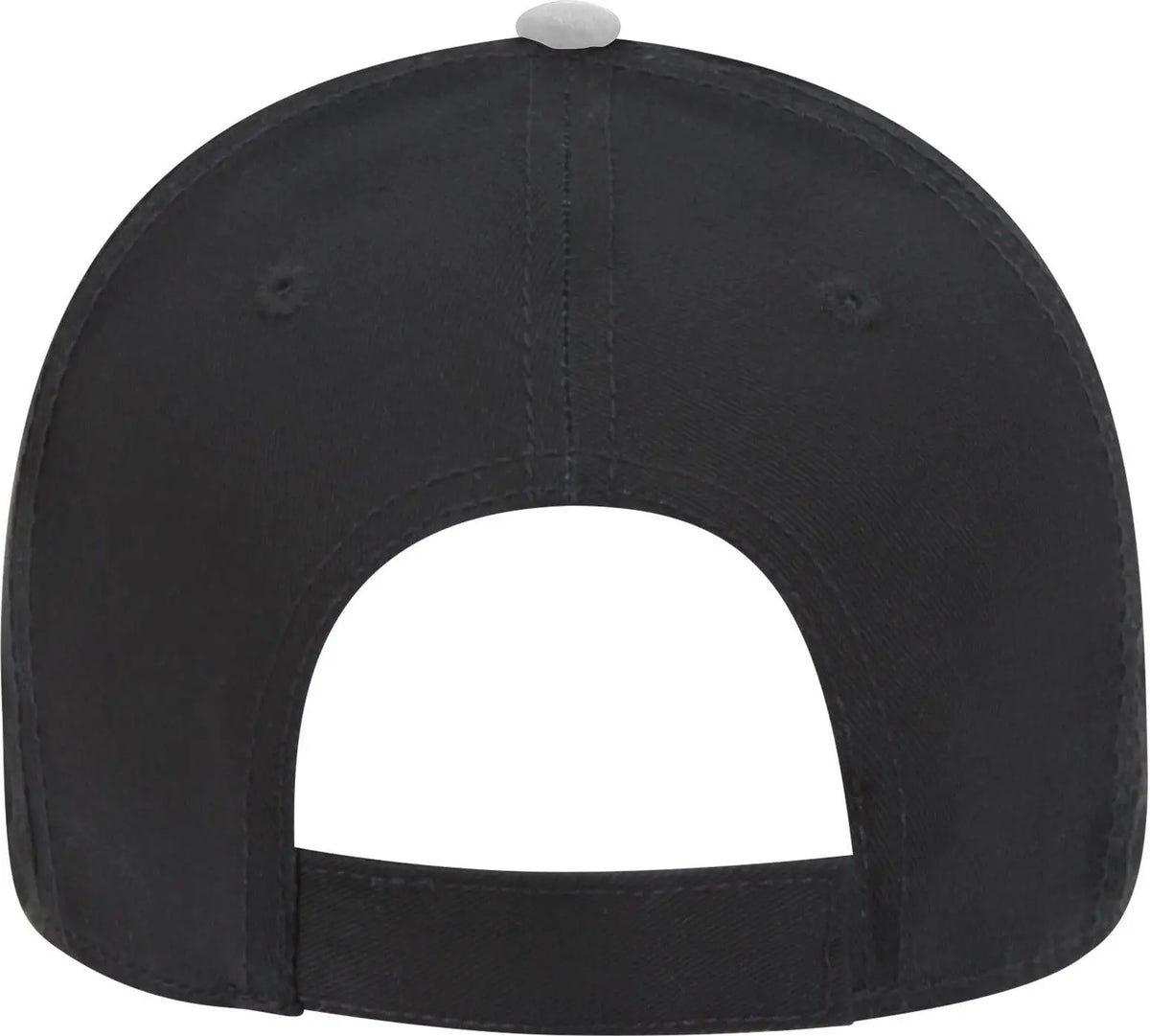 Otto 23-766 6 Panel Low Profile Baseball Cap - Blk/blk/wht - 1/2’’ - 7 5/8’’