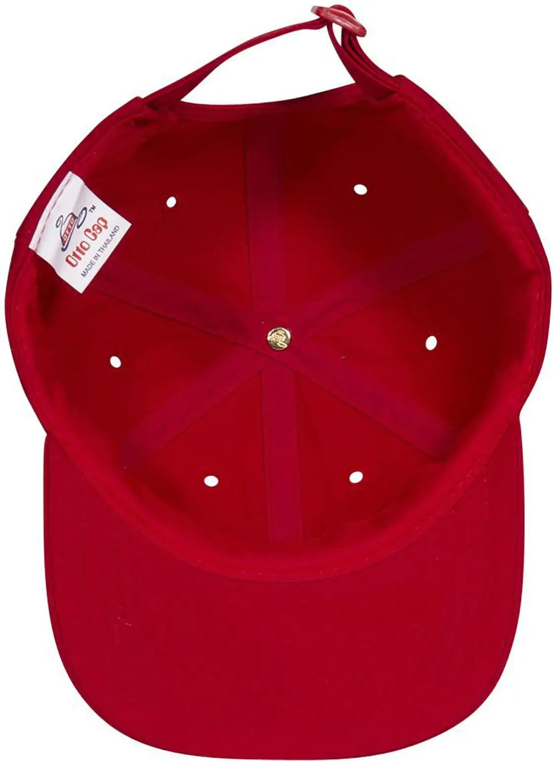 Otto 24-032 6 Panel Low Profile Baseball Cap - Red - 1/2’’ - 7 5/8’’