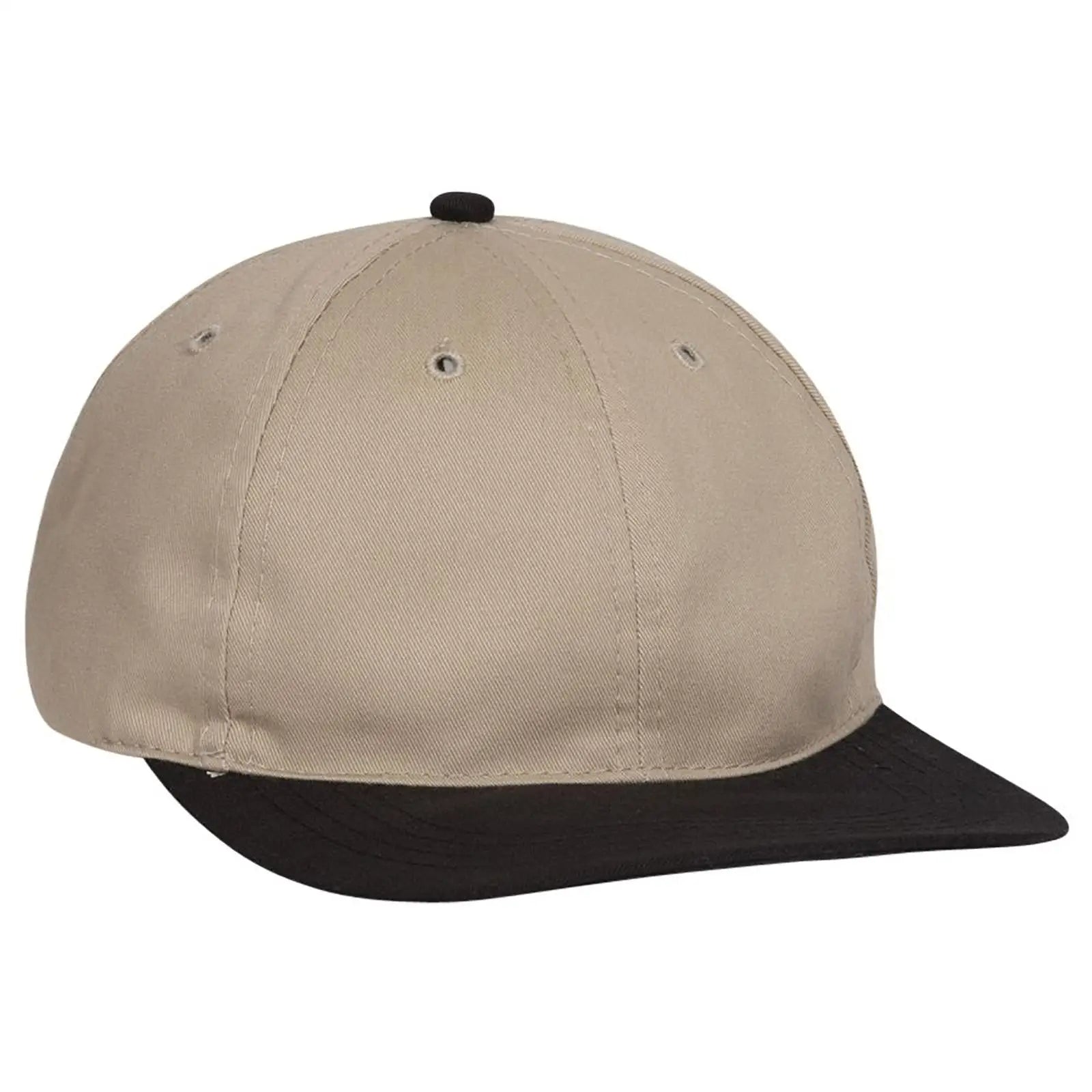 Otto 24-033 6 Panel Low Profile Baseball Cap - Blk/kha - 7 3/8’’ - 5/8’’