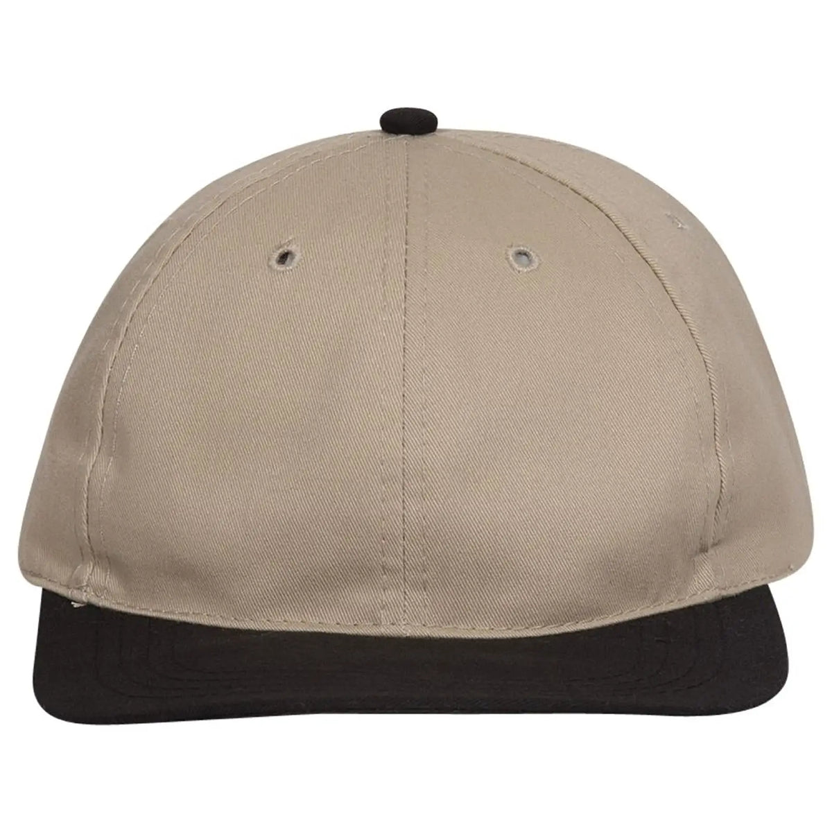 Otto 24-033 6 Panel Low Profile Baseball Cap - Blk/kha - 7 3/8’’ - 5/8’’