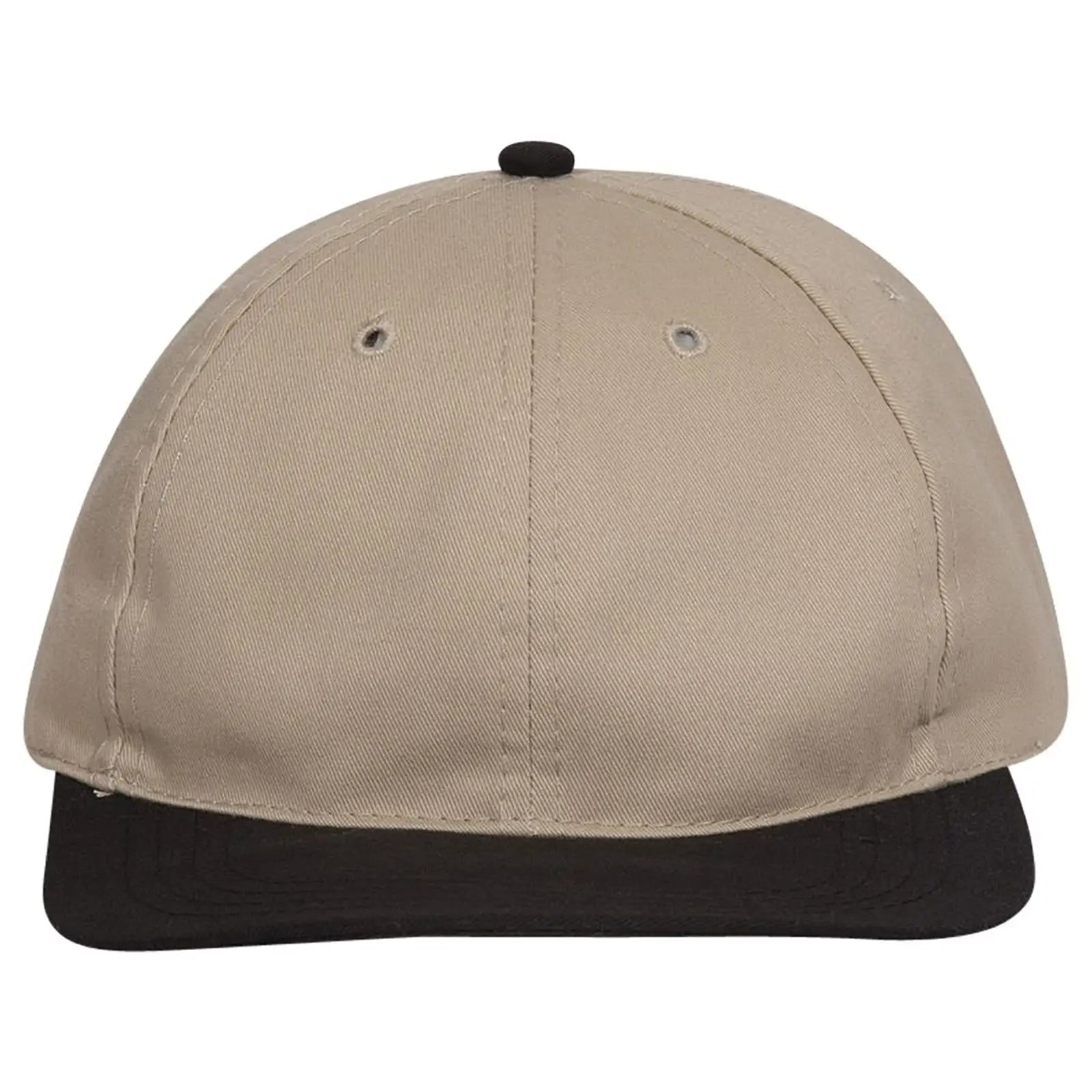 Otto 24-033 6 Panel Low Profile Baseball Cap - Blk/kha - 7 3/8’’ - 5/8’’
