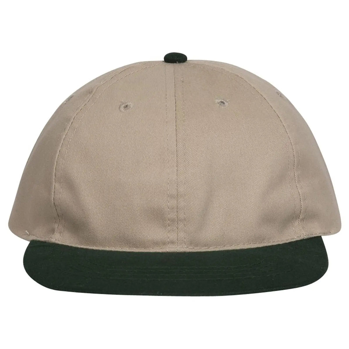 Otto 24-033 6 Panel Low Profile Baseball Cap - Dk.grn/kha - 7 3/8’’ - 5/8’’