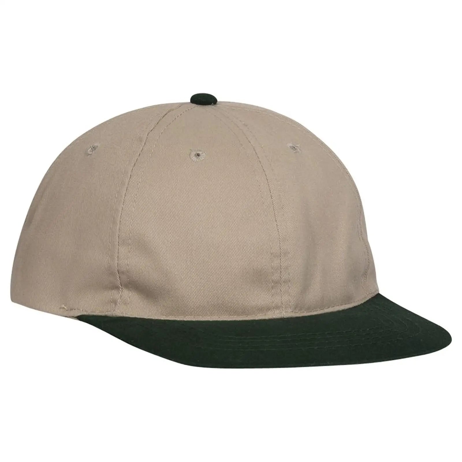 Otto 24-033 6 Panel Low Profile Baseball Cap - Dk.grn/kha - 7 3/8’’ - 5/8’’