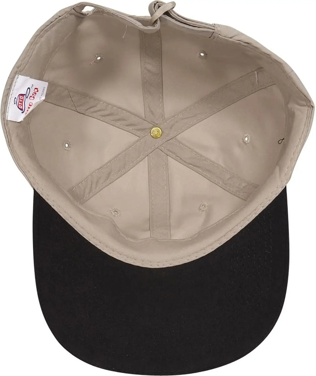 Otto 24-106 6 Panel Low Profile Baseball Cap - Blk/kha - 1/2’’ - 7 5/8’’