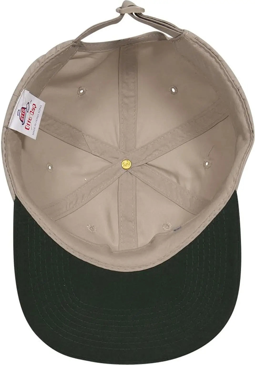 Otto 24-106 6 Panel Low Profile Baseball Cap - Dk.grn/kha - 1/2’’ - 7 5/8’’