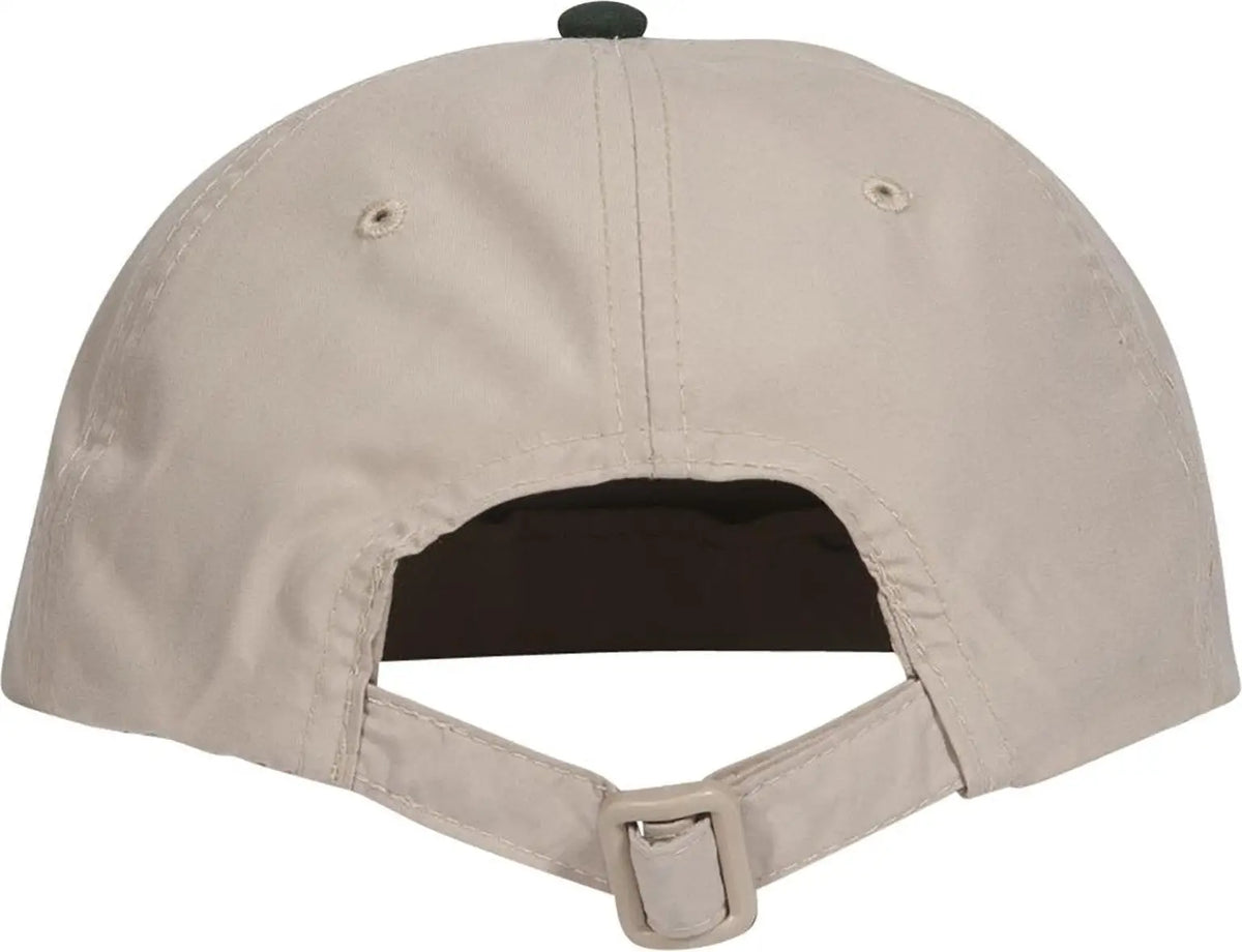 Otto 24-106 6 Panel Low Profile Baseball Cap - Dk.grn/kha - 1/2’’ - 7 5/8’’