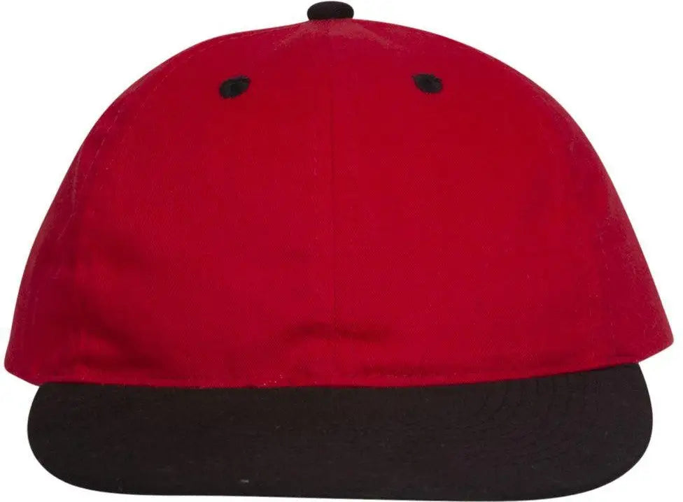 Otto 25-023 6 Panel Low Profile Baseball Cap - Blk/red - 1/2’’ - 7 5/8’’