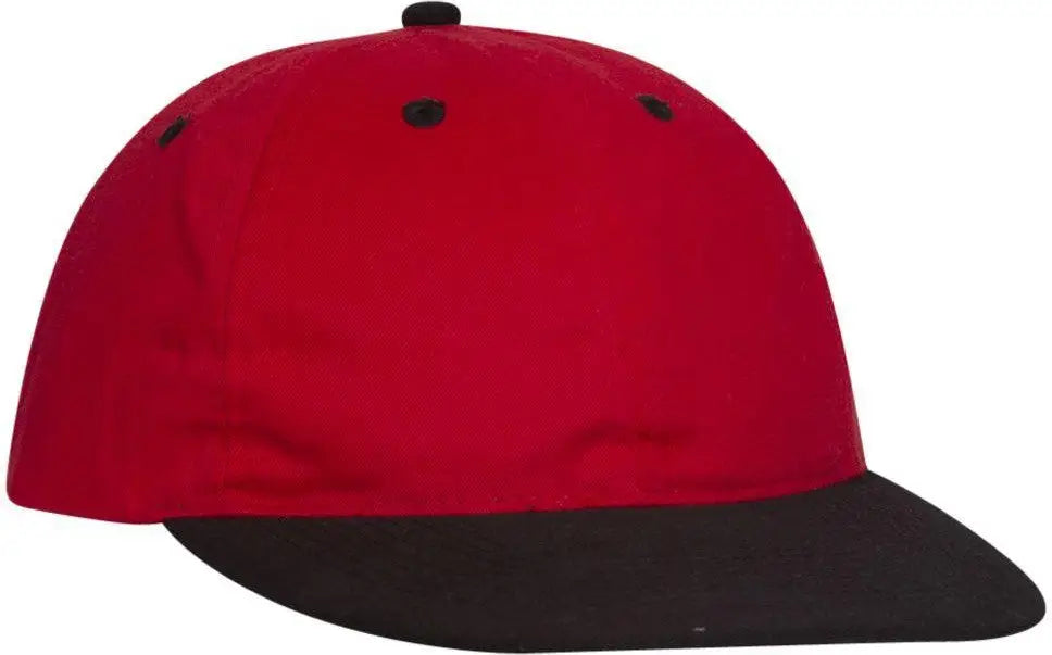 Otto 25-023 6 Panel Low Profile Baseball Cap - Blk/red - 1/2’’ - 7 5/8’’