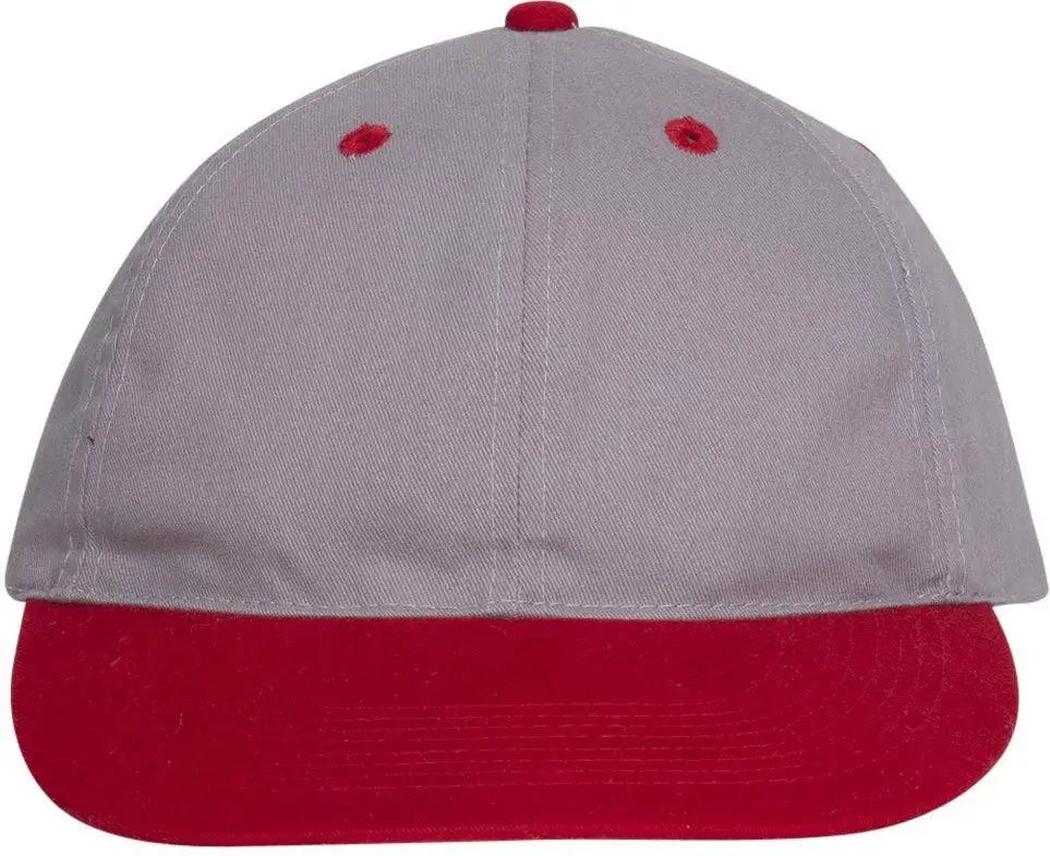 Otto 25-023 6 Panel Low Profile Baseball Cap - Red/gry - 1/2’’ - 7 5/8’’