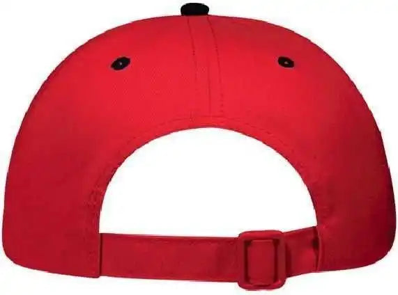 Otto 25 023 Brushed Cotton Twill Sport Low Profile Pro Style Cap Black Red / one Size Fits Most