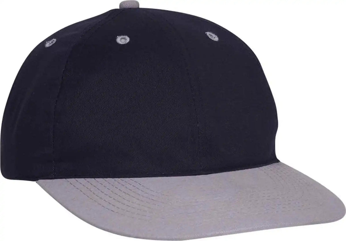 Otto 25-023 Brushed Cotton Twill Sport Low Profile Pro Style Cap - Gray Navy - one Size Fits Most