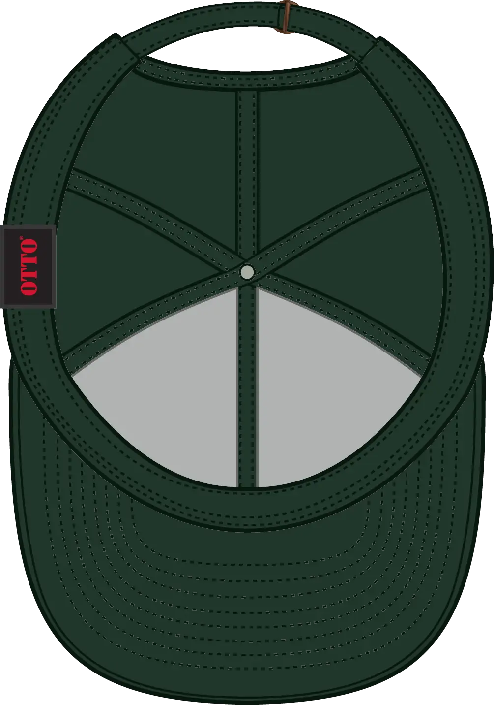 Otto 26-030 6 Panel Low Profile Baseball Cap - Dk. Green - 1/2’’ - 7 5/8’’