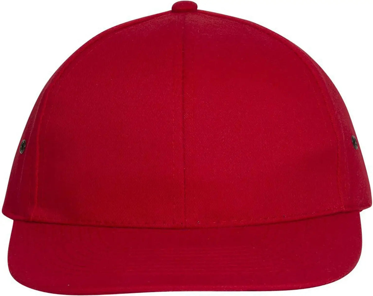 Otto 26-030 6 Panel Low Profile Baseball Cap - Red - 1/2’’ - 7 5/8’’