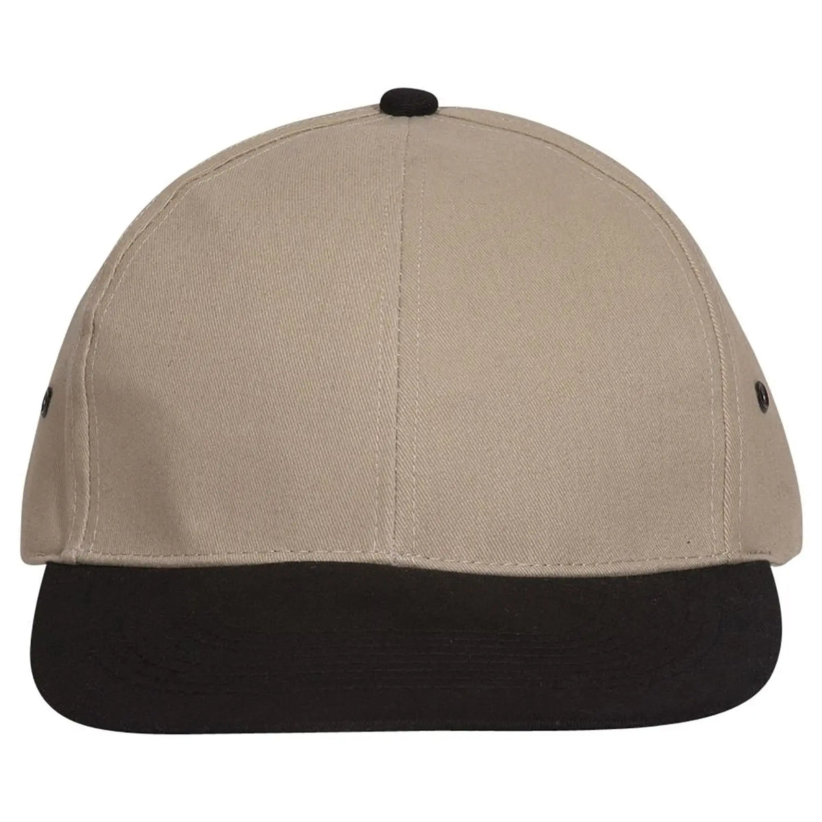 Otto 26-031 6 Panel Low Profile Baseball Cap - Blk/kha - 7 3/8’’ - 5/8’’