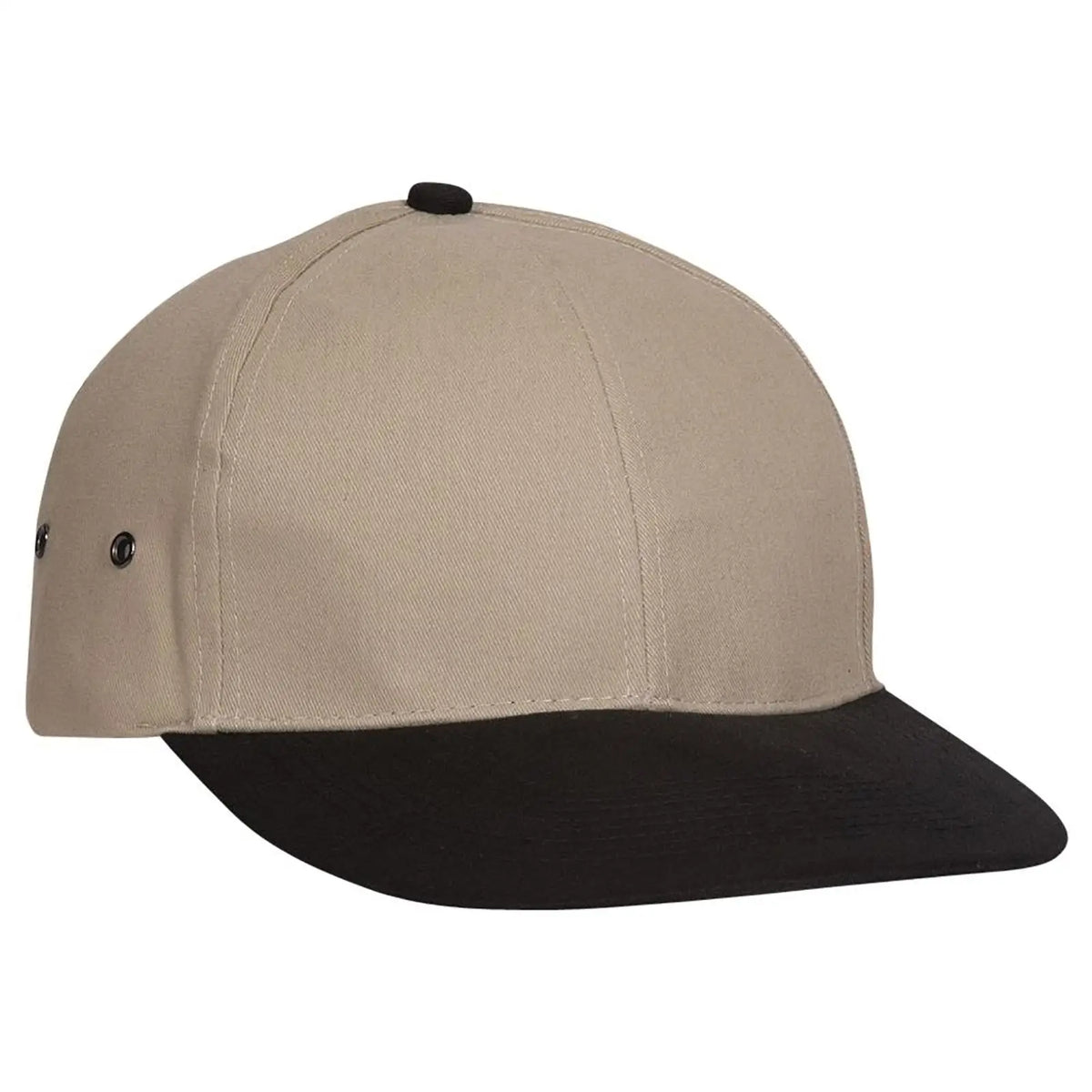 Otto 26-031 6 Panel Low Profile Baseball Cap - Blk/kha - 7 3/8’’ - 5/8’’