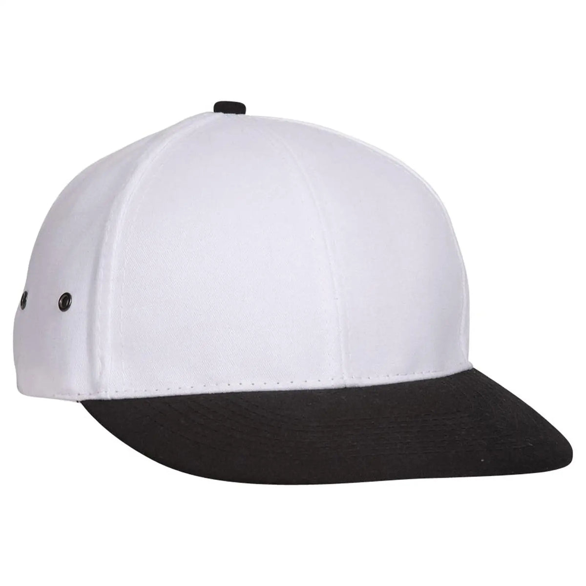 Otto 26-031 6 Panel Low Profile Baseball Cap - Blk/wht - 7 3/8’’ - 5/8’’