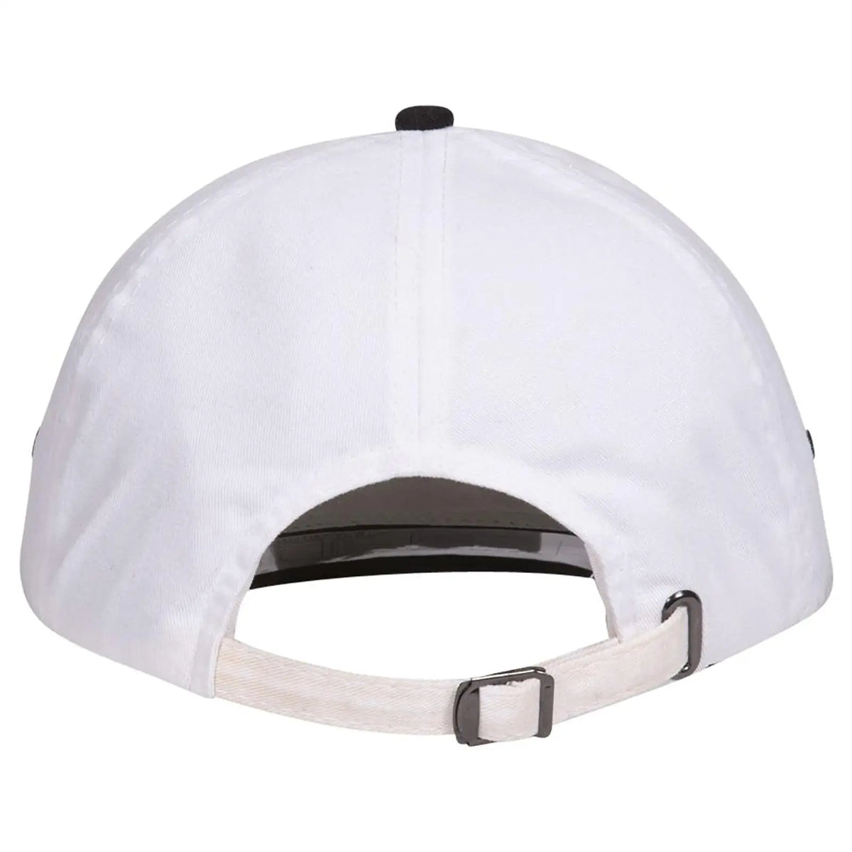 Otto 26-031 6 Panel Low Profile Baseball Cap - Blk/wht - 7 3/8’’ - 5/8’’