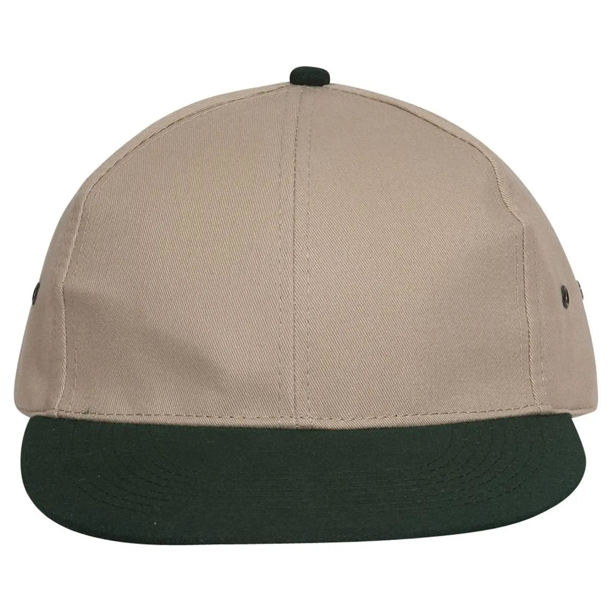 Otto 26-031 6 Panel Low Profile Baseball Cap - Dk.grn/kha - 7 3/8’’ - 5/8’’