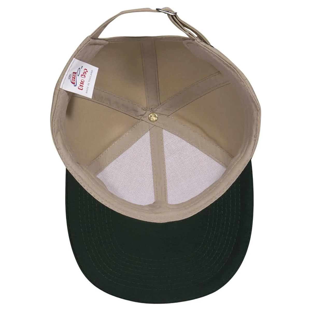 Otto 26-031 6 Panel Low Profile Baseball Cap - Dk.grn/kha - 7 3/8’’ - 5/8’’