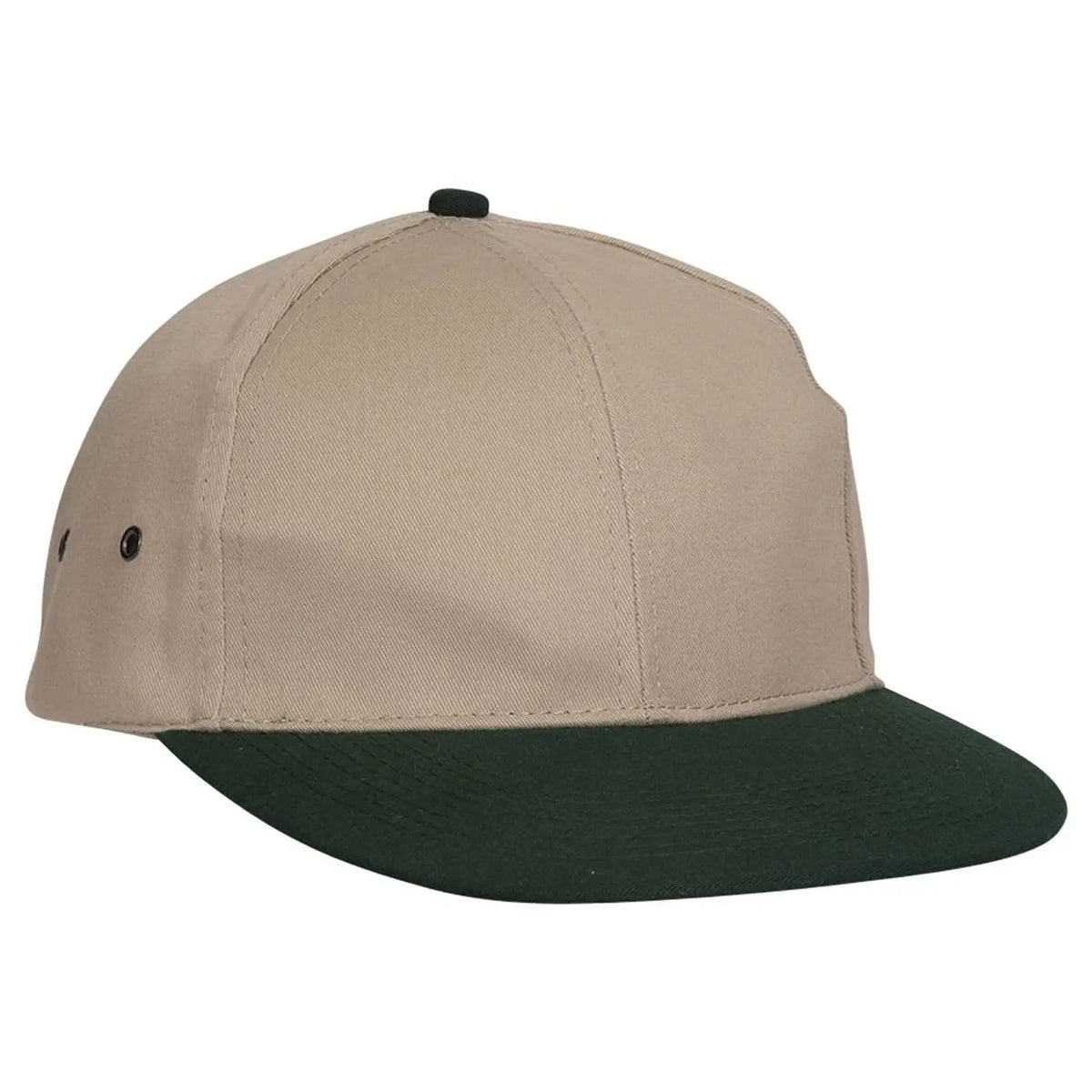 Otto 26-031 6 Panel Low Profile Baseball Cap - Dk.grn/kha - 7 3/8’’ - 5/8’’