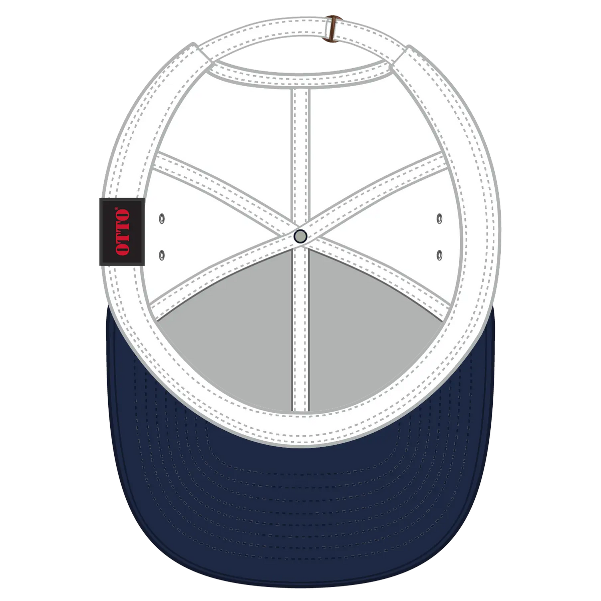 Otto 26-031 6 Panel Low Profile Baseball Cap - Nvy/wht - 7 3/8’’ - 5/8’’