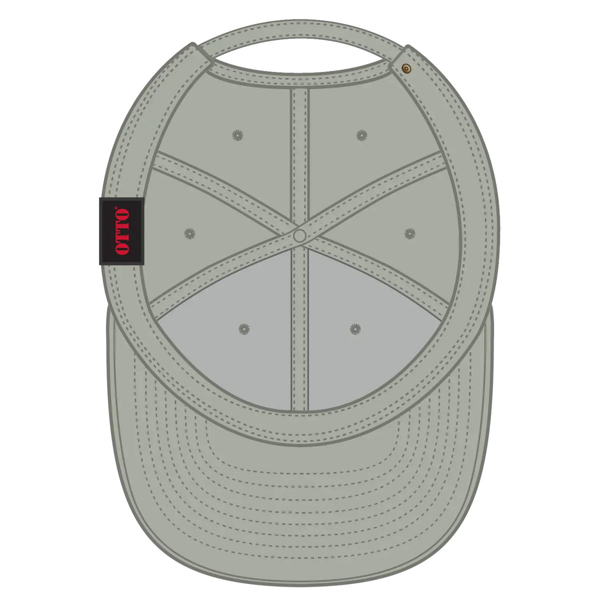 Otto 27-007 6 Panel Mid Profile Baseball Cap - Stone Gray - 7 3/8’’ - 5/8’’