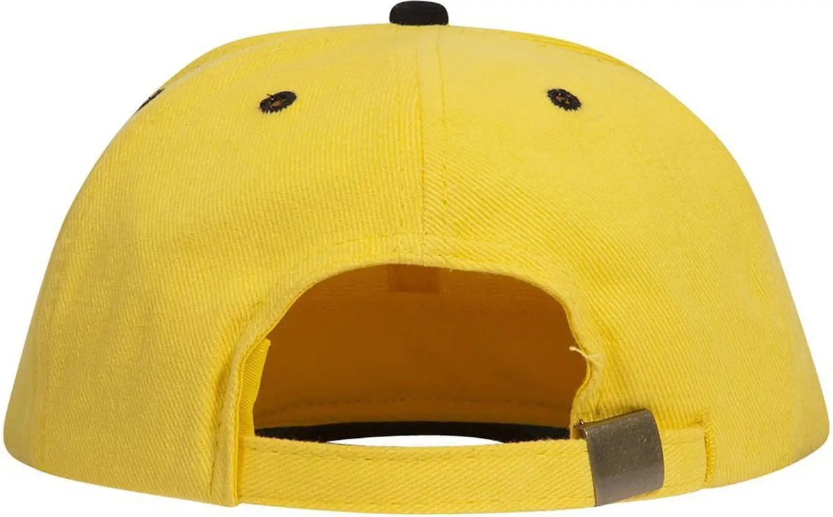 Otto 27-008 6 Panel Mid Profile Baseball Cap - Blk/yel - 1/2’’ - 7 5/8’’