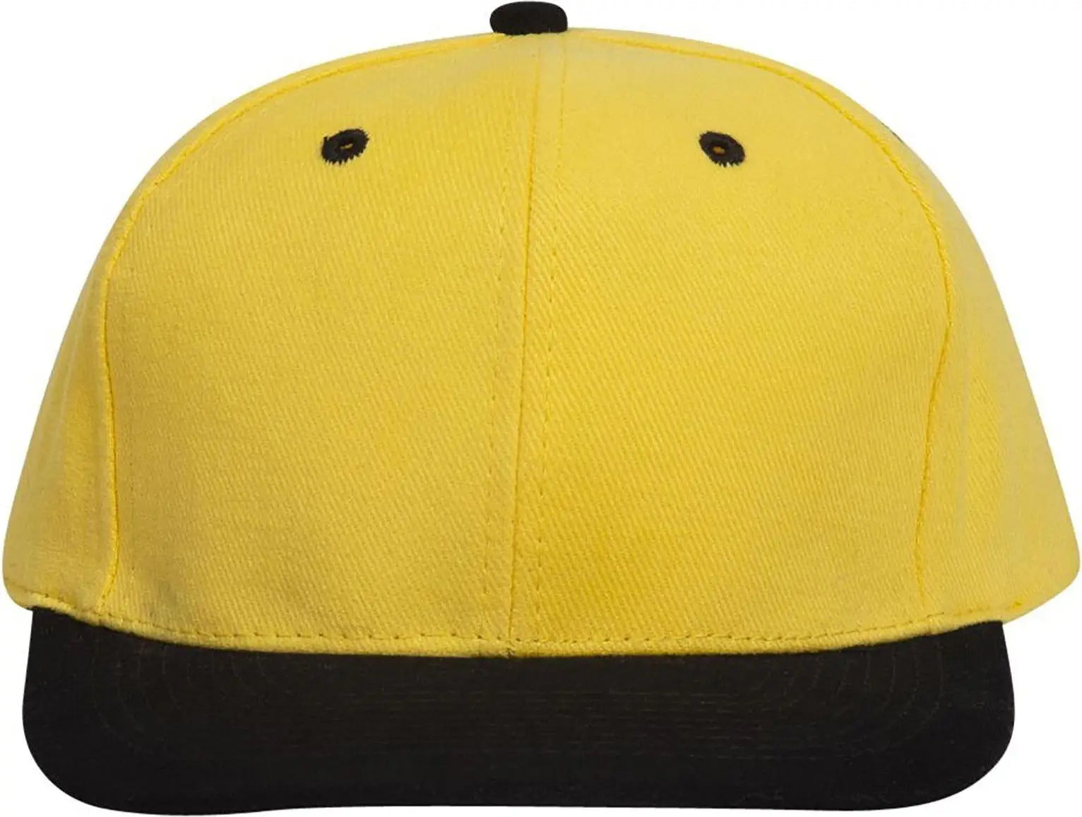 Otto 27-008 6 Panel Mid Profile Baseball Cap - Blk/yel - 1/2’’ - 7 5/8’’