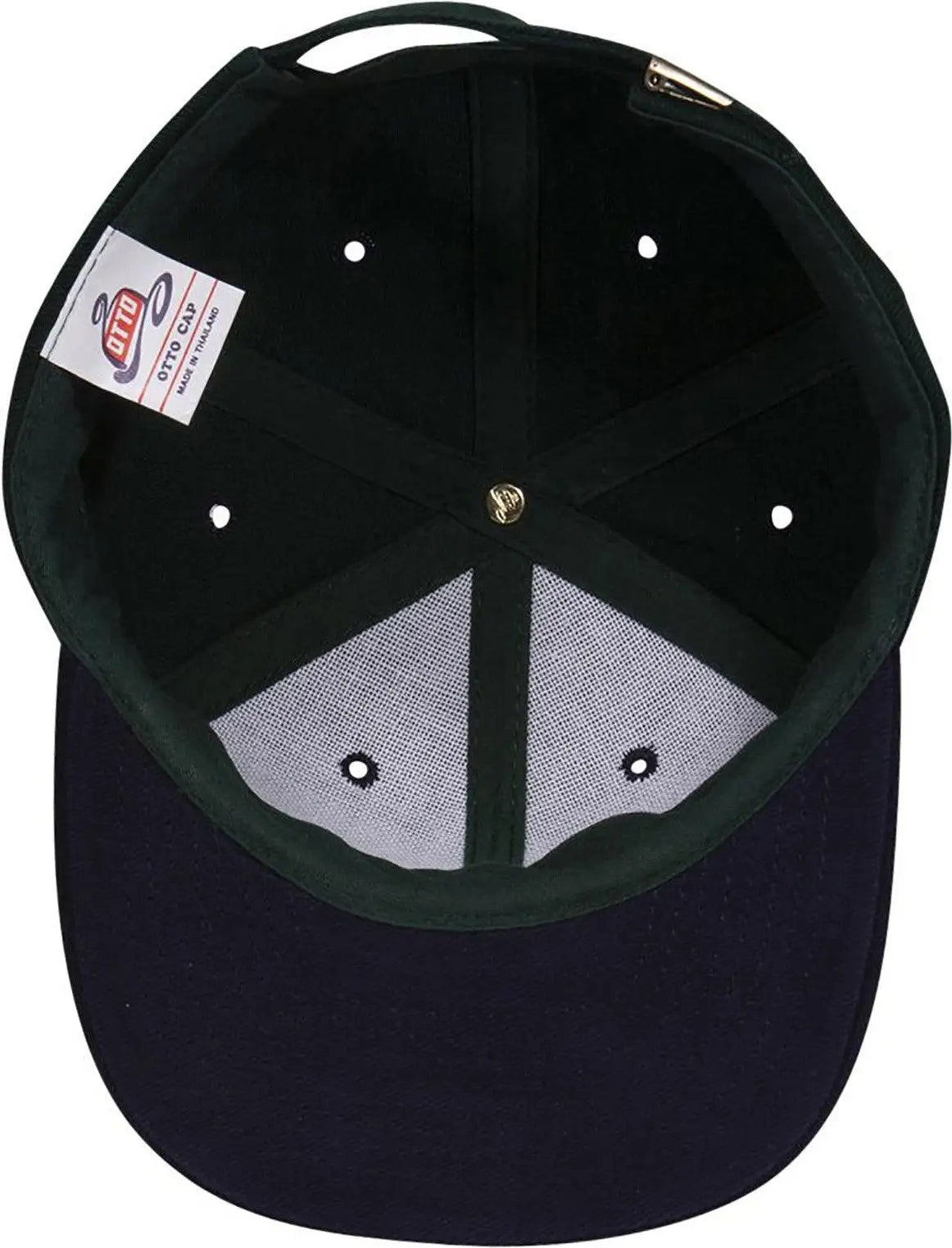 Otto 27-008 6 Panel Mid Profile Baseball Cap - Nvy/dk.grn - 1/2’’ - 7 5/8’’