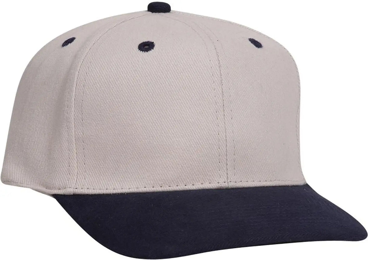 Otto 27-008 6 Panel Mid Profile Baseball Cap - Nvy/stn.gry - 1/2’’ - 7 5/8’’