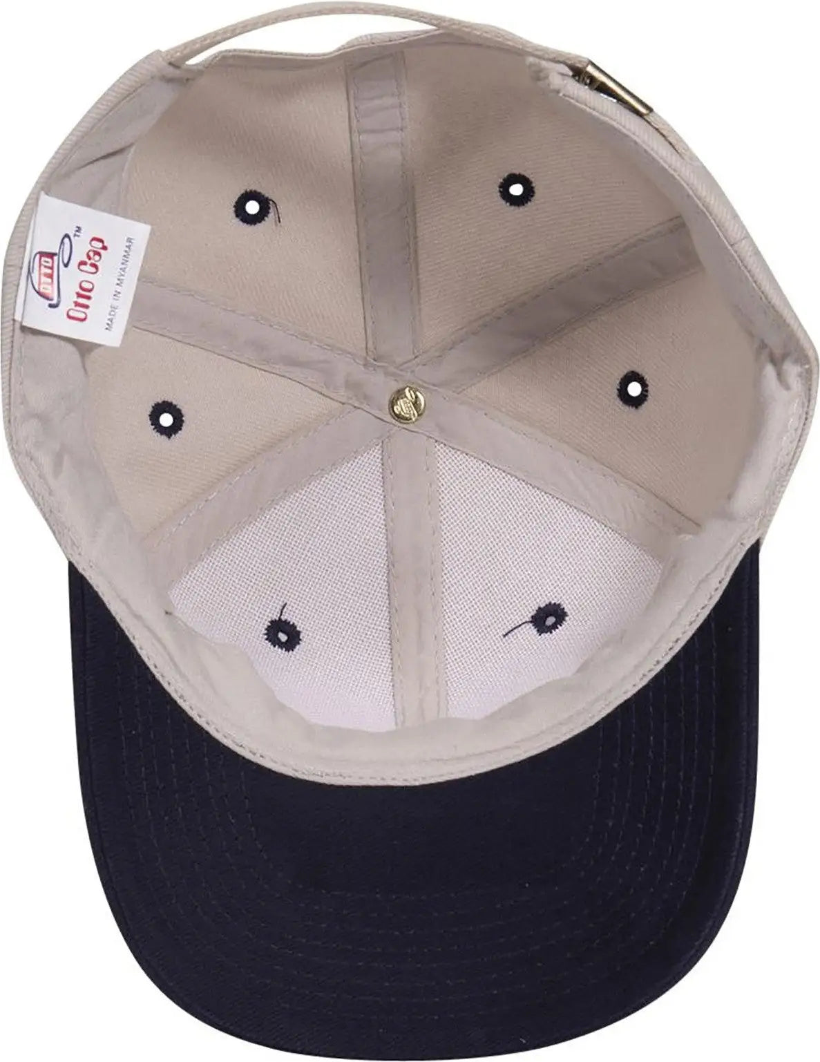 Otto 27-008 6 Panel Mid Profile Baseball Cap - Nvy/stn.gry - 1/2’’ - 7 5/8’’