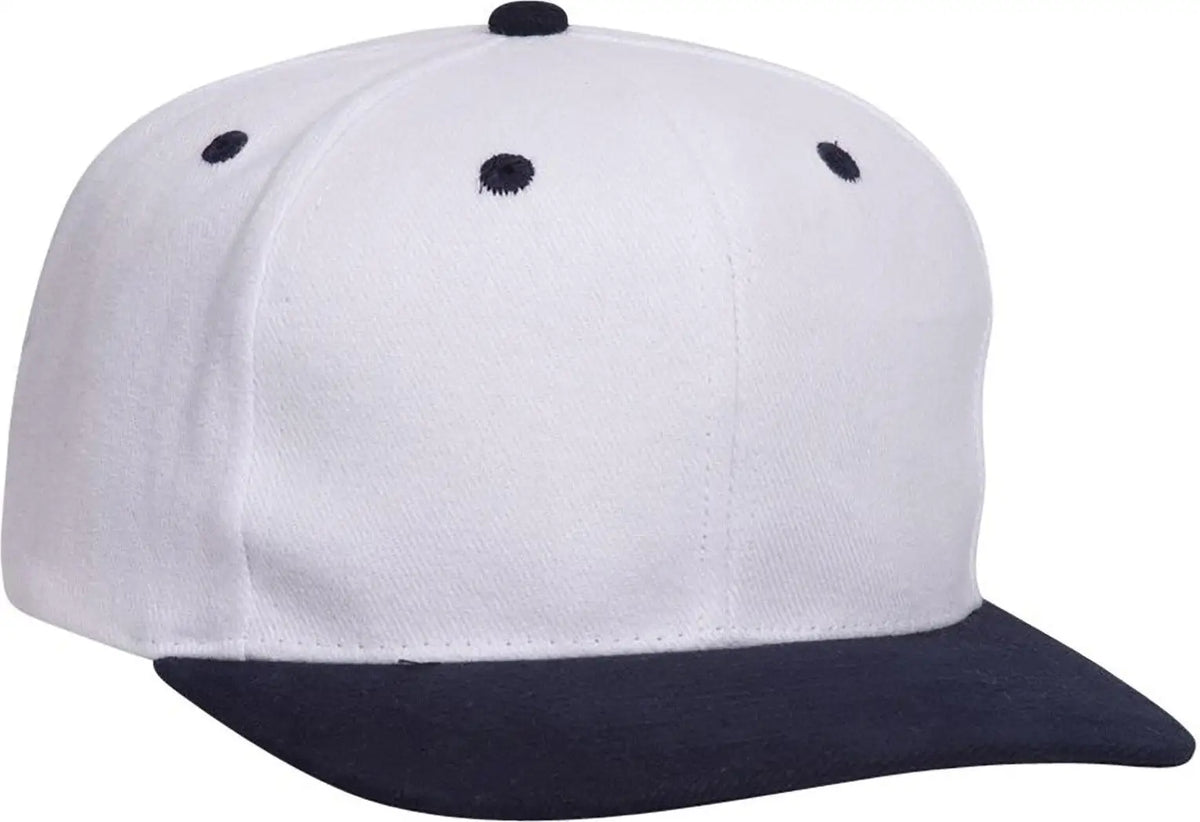 Otto 27-008 6 Panel Mid Profile Baseball Cap - Nvy/wht - 1/2’’ - 7 5/8’’