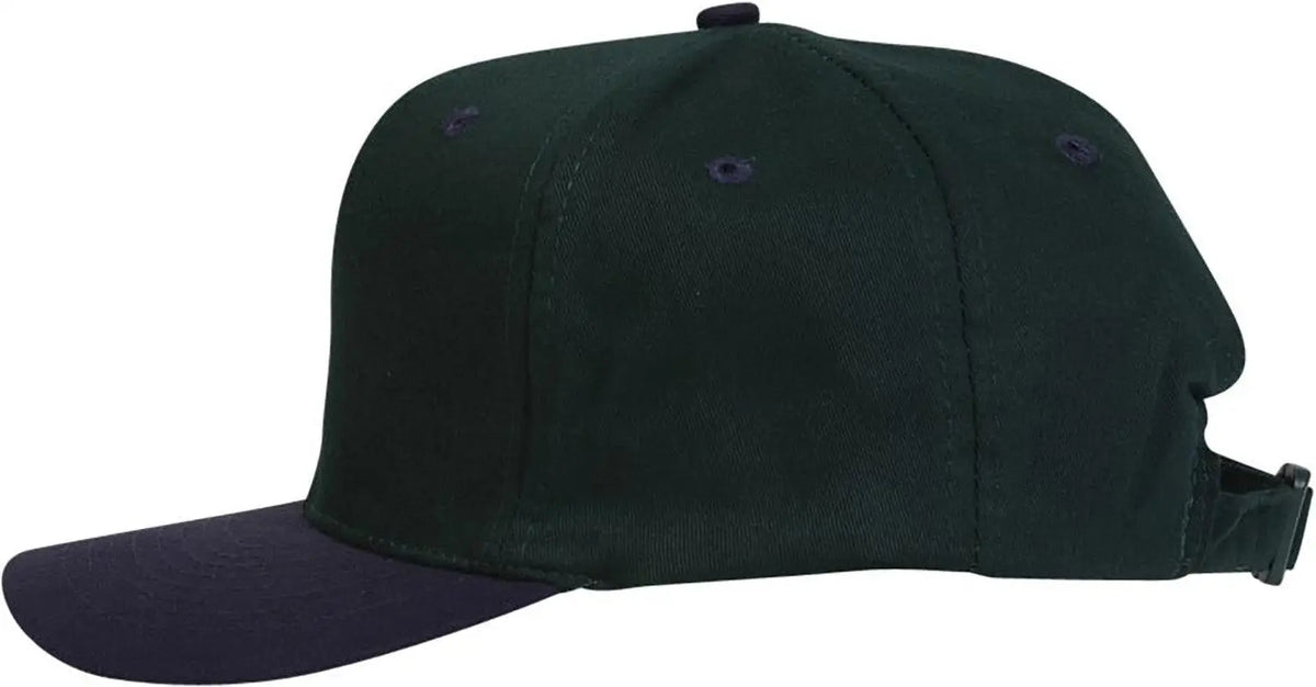 Otto 27-015 6 Panel Mid Profile Baseball Cap - Nvy/dk.grn - 1/2’’ - 7 5/8’’