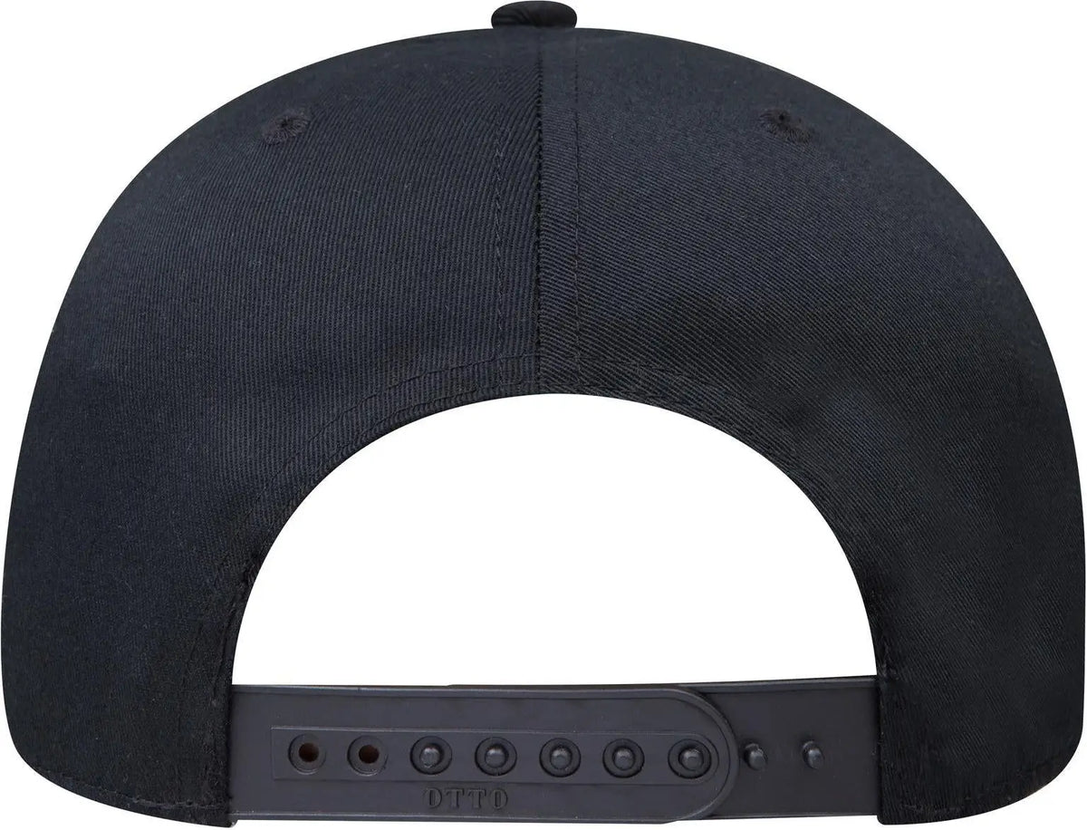 Otto 27-079 6 Panel Mid Profile Baseball Cap - Black - 1/2’’ - 7 5/8’’