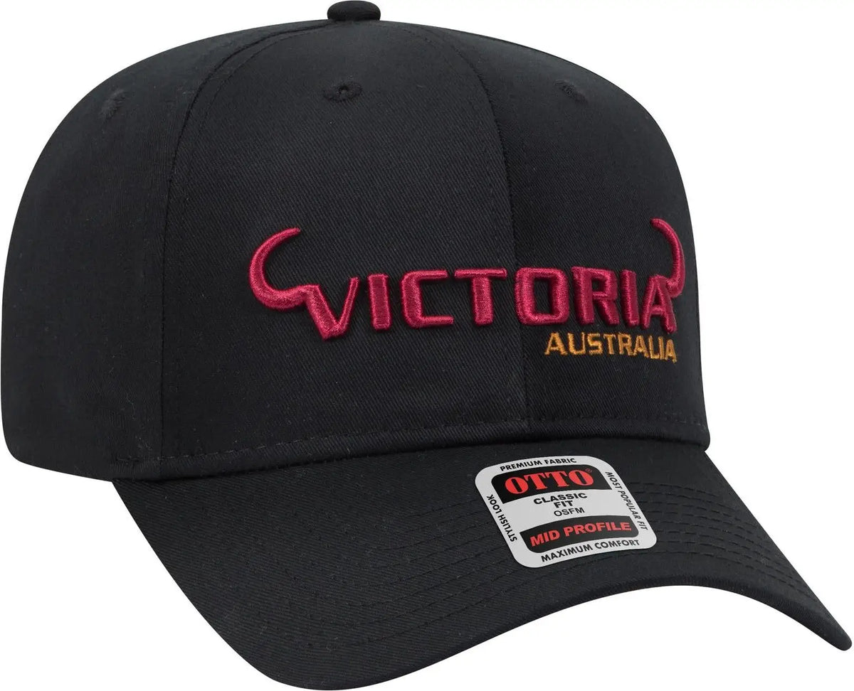 Otto 27-079 6 Panel Mid Profile Baseball Cap - Blk/kha - 1/2’’ - 7 5/8’’