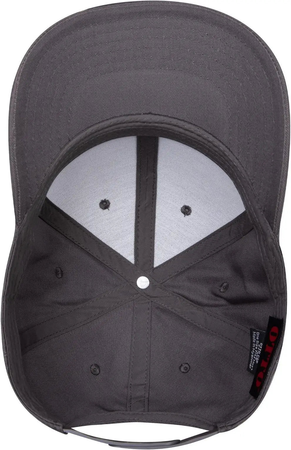 Otto 27-079 6 Panel Mid Profile Baseball Cap - Char. Gray - 1/2’’ - 7 5/8’’