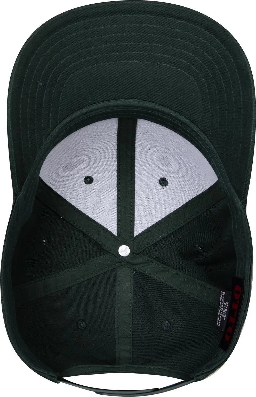 Otto 27-079 6 Panel Mid Profile Baseball Cap - Dk. Green - 1/2’’ - 7 5/8’’