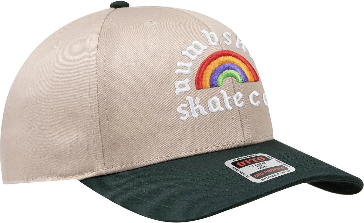 Otto 27-079 6 Panel Mid Profile Baseball Cap - Dk.grn/kha - 1/2’’ - 7 5/8’’